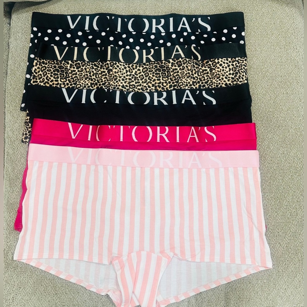 Victoria's Secret Black and White Polka Dot Boyshorts